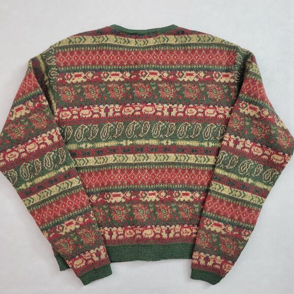 VTG Royal Robbins Wool Womens Cardigan Sweater Small Paisley Grandma Core - Picture 2 of 9